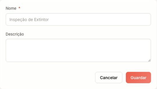 Nombre y descripción de la plantilla de checklist.
